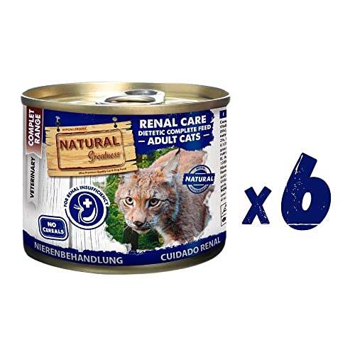 Comida húmeda para Gatos - Renal Care prescripción Veterinaria - Natural Greatness - Pack 6 latas 200 grs | ANIMALUJOS