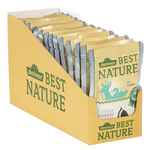 Comida para Gatos Dehner Best Nature Adulto, Wild y Pato con Pasta, en Bolsa, 16 x 85 g (1,36 kg)