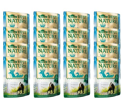 Comida para Gatos Dehner Best Nature Adulto, Wild y Pato con Pasta, en Bolsa, 16 x 85 g (1,36 kg)