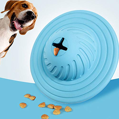 Comida Perros Ball, Perros Pelota Alimentador, Dispensador Comida Pelota, Dispensador Comida Pelota Perros, Comida Perros Ball, Pelota de Juguete Apta para Perros Grandes, Medianos y Pequeños (Azul)