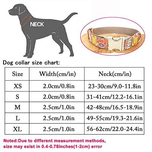 Conjunto Personalizado de Collar de Perro Estilo Bohemio Ajustable Correa Para Mascotas Conjunto de Etiquetas Etiqueta Para Perros Grabado con láser Adecuado Para Perros Grandes, Medianos y Pequeños