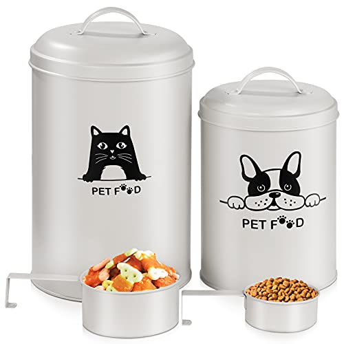 Contenedor de alimentos y golosinas para mascotas, contenedor de almacenamiento de semillas para perros, gatos, animales, pájaros, cajas de almacenamiento