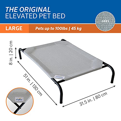 Coolaroo Elevated Pet Bed Large Grey