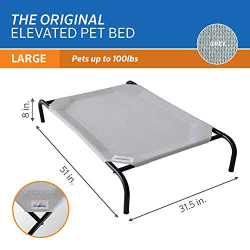 Coolaroo Elevated Pet Bed Large Grey