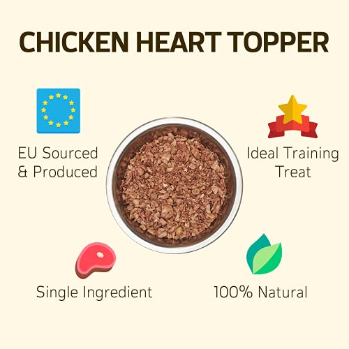 Corazón de Pollo BEST BARF 100g Refuerzo del Tazón Alto en Proteínas para Perros y Gatos