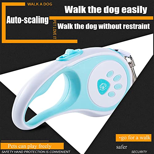 Correa Retráctil Perro sin Enredo, 5M Extensible Correa para Perros Tamaño Grande Mediano Pequeño hasta 35KG, Manija Antideslizante, Nylon Fuerte, Caminar Nocturno Correr Entrenar Trotar (Naranja)