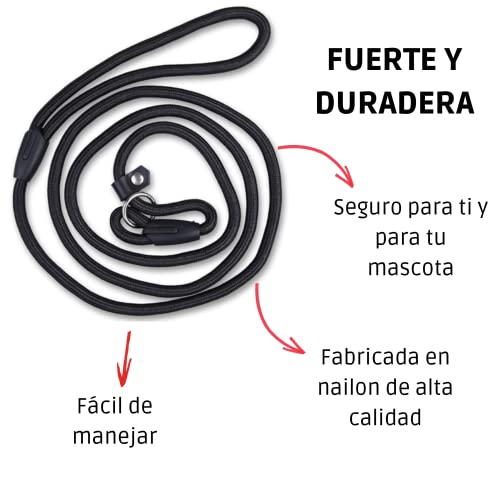 Correa y Collar de adiestramiento para Perros de Todas Las Razas con Agarre ernogómico|Correa para Perros Ajustable Gracias a su mosquetón Deslizante Durabilidad