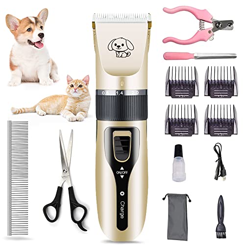 Cortapelos Perros Profesional,SIMSPEAR Eléctrico Perros Maquinillas Dog Clippers Cortapelos para Mascotas y Gatos Mascotas,Inalámbrico Carga Rápida y Bajo Ruido para Perros,Gatos y Otros Animales