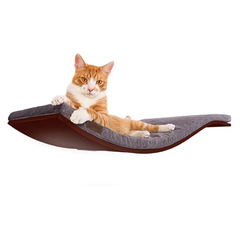 COSY AND DOZY Tumbona para gatos Chill Deluxe para montaje en pared, 90 x 41 cm, con colchón de 3 cm, peso 4,5 kg, tumbona de pared para gatos de hasta 25 kg de peso corporal