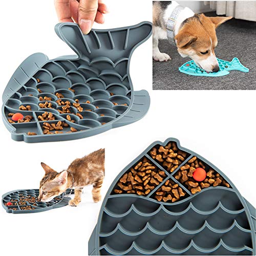 crazy bean Alimentador Lento Silicona Alfombrilla Alimentación Lenta para Gatos Perros Mascotas Platos para Perros Almohadilla Lamer