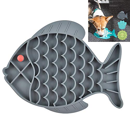 crazy bean Alimentador Lento Silicona Alfombrilla Alimentación Lenta para Gatos Perros Mascotas Platos para Perros Almohadilla Lamer