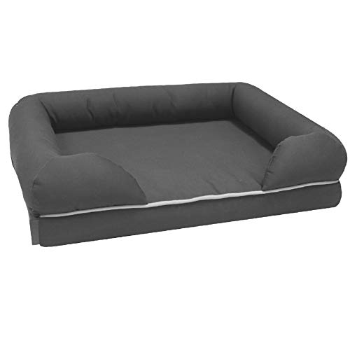 CROCI Revenant Limitless - Cama para Perros de Espuma viscoelástica - Sofá ergonómico con Funda Lavable - Cojín Impermeable - Cama para Perros - Tamaño S - Tamaño 65 x 51 cm - Gris