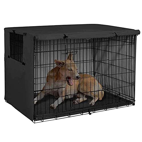 Cubierta para Jaula para Perros, Fundas para Caseta de Mascotas, Cubierta de Caja de Perro, Cubierta para Perrera para Mascotas a Prueba de Viento, que se Adapta a la Mayoría de las Jaulas para Perros