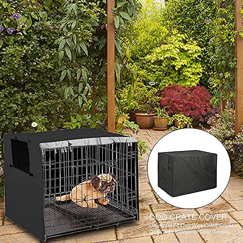 Cubierta para Jaula para Perros, Fundas para Caseta de Mascotas, Cubierta de Caja de Perro, Cubierta para Perrera para Mascotas a Prueba de Viento, que se Adapta a la Mayoría de las Jaulas para Perros