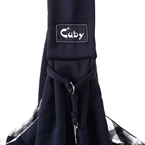 CUBY Perro Pequeño Ajustable Portador Bolsa para Mascotas Bolsa de Transporte Suave y Cómoda,Bolso Perro Con Bolsillo Adicional -- Azul