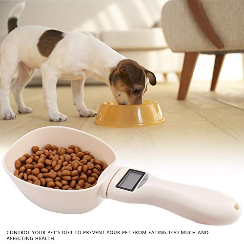 Cuchara medidora de Alimentos para Mascotas, Cuchara Digital Desmontable de Comida para Perros y Gatos Digital portátil, Cuchara dosificadora electrónica con Pantalla LCD para Alimentos para Mascotas