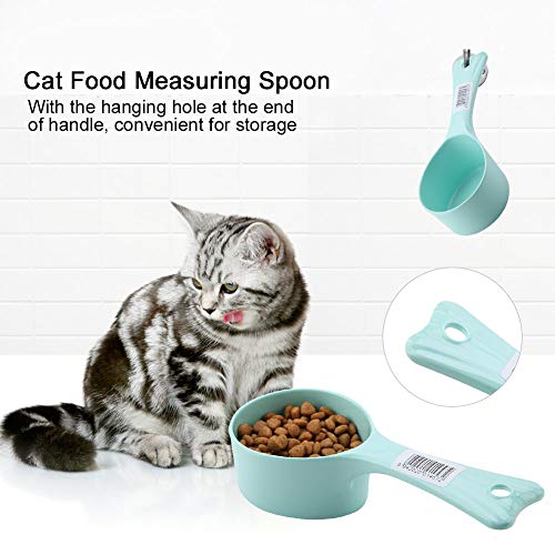 Cuchara medidora de Comida para Gatos y Mascotas, alimentador Seguro para Perros, Cuchara de plástico para Cocina, alimentador de Cuchara de Comida Suave para Perro, Gato, pájaro