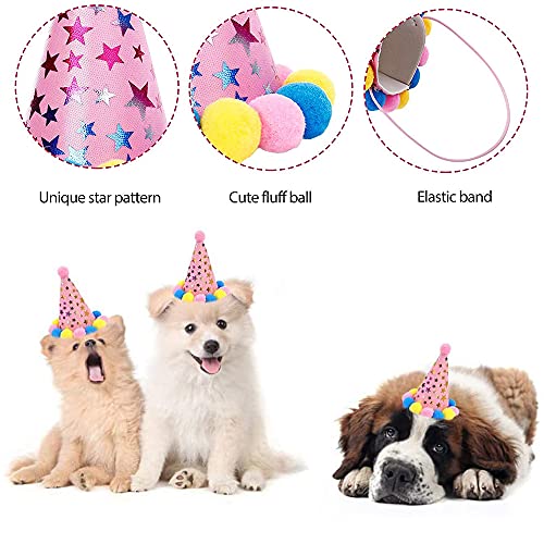 Cumpleaños para Perros,Bandana Cumpleaños Perro,Set de Cumpleaños para Mascotas,Perro Cumpleaños,Decoracion Cumpleaños para Perros,Regalo de Perros Rosa