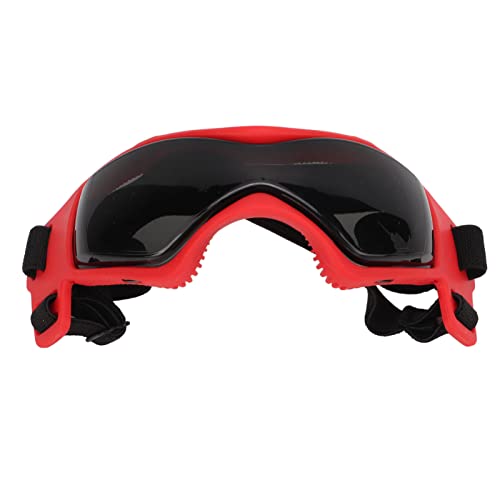 CUTULAMO Gafas de Protección Ocular para Perros, Protección UV, Comodidad, a Prueba de Nieve, Gafas para Perros, Protección contra el Polvo, a Prueba de Viento para Perros Medianos Y Grandes(Rojo)