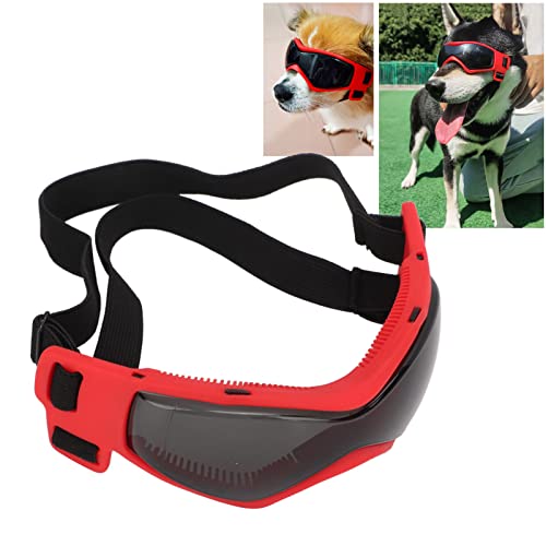 CUTULAMO Gafas de Protección Ocular para Perros, Protección UV, Comodidad, a Prueba de Nieve, Gafas para Perros, Protección contra el Polvo, a Prueba de Viento para Perros Medianos Y Grandes(Rojo)