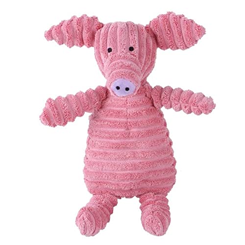 CYGGHYL Perro Mascota Animal de Peluche Juguete para Masticar Resistente al Desgaste Squeak Lindo Oso Zorro Juguetes para Perro Juguete Interactivo   Cerdo