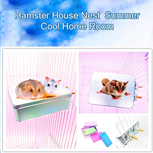 cypressen hámster Kühlhaus con Kühlmatte 110 x 52 x 24 / 120 x 90 x 40 mm Verano Kühlhaus Rutschfester suelo accesorios para Chinchilla hámster y otros pequeños animales domésticos