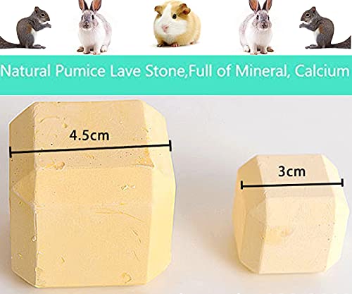 CZ-XING Piedra de moler de dientes de mascotas, multifunción, piedra molar de calcio molar, suministros para mascotas, juguete para masticar loro hámster (5 piezas grandes cuadradas)