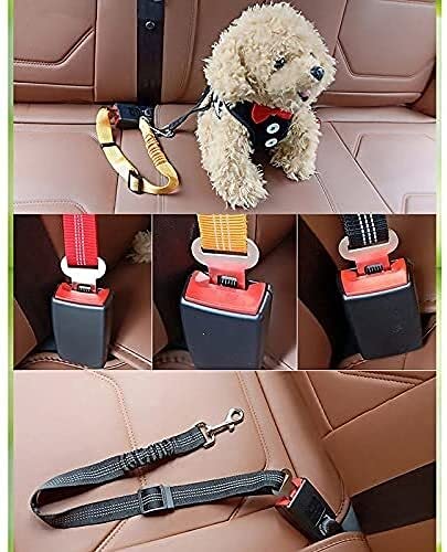 DAGUAI Wulivon Safety Arness Perro Poliéster Tracción Cinturón de Seguridad Cojín Elástico Reflectante Asiento Cinturón Perro Coche Cat Harness Verde (Color : Gray)