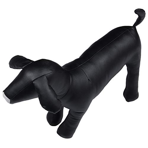 Dasing Maniquí de piel para perro, de pie, modelo de perro, juguete para mascotas, color negro, L