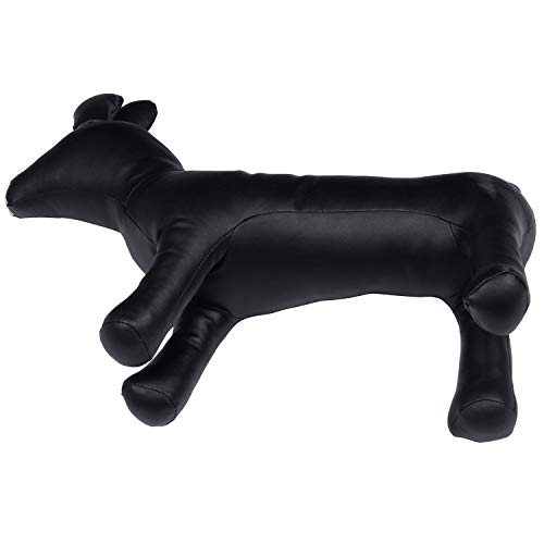 Dasing Maniquí de piel para perro, de pie, modelo de perro, juguete para mascotas, color negro, L