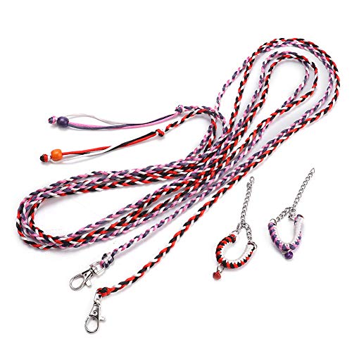 DAUERHAFT Arnés para hámster Ajustable para hámster, Ardilla, Ardilla voladora y Otras Mascotas pequeñas Rosa Morado, Negro Rojo