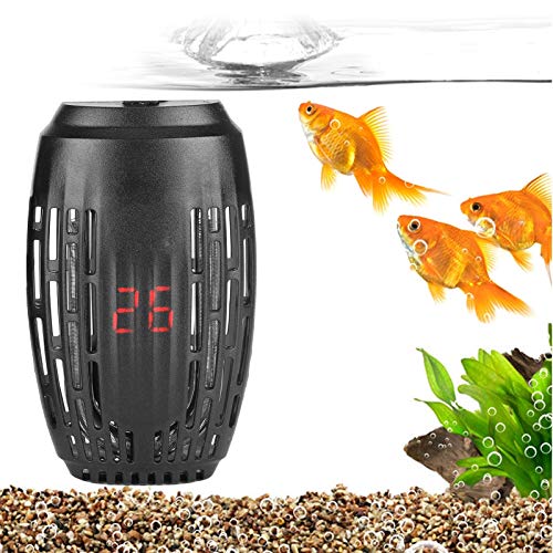 DAUERHAFT Calentador de Acuario Sumergible Mini Varilla calefactora antiexplosión Tortuga Tanque de Peces de Agua Baja Termostato automático EU 220V para Agua Salada Marina y Agua Dulce(100w)