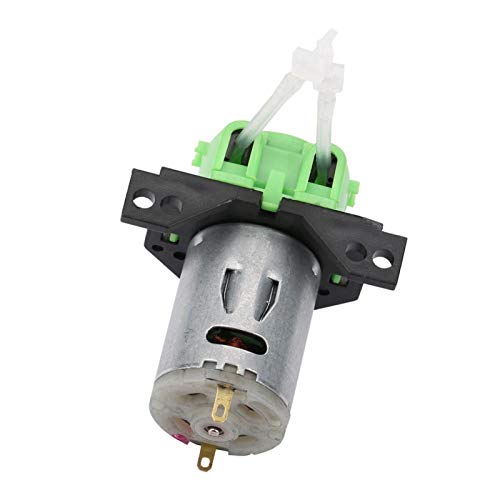 DC12V / 24V Bomba de líquido peristáltica Bomba dosificadora Cabezal de tubo peristáltico de bricolaje Para laboratorio de acuario químico analítico(12V 1*3-Verde)