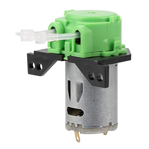 DC12V / 24V Bomba de líquido peristáltica Bomba dosificadora Cabezal de tubo peristáltico de bricolaje Para laboratorio de acuario químico analítico(12V 1*3-Verde)