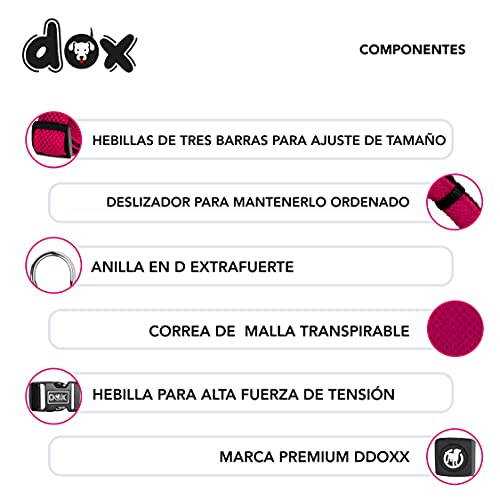 DDOXX Arnés Perro Step-In Air Mesh, Ajustable, Acolchado | Muchos Colores & Tamaños | para Perros Pequeño, Mediano y Grande | Accesorios Gato Cachorro | Rosado Pink, M