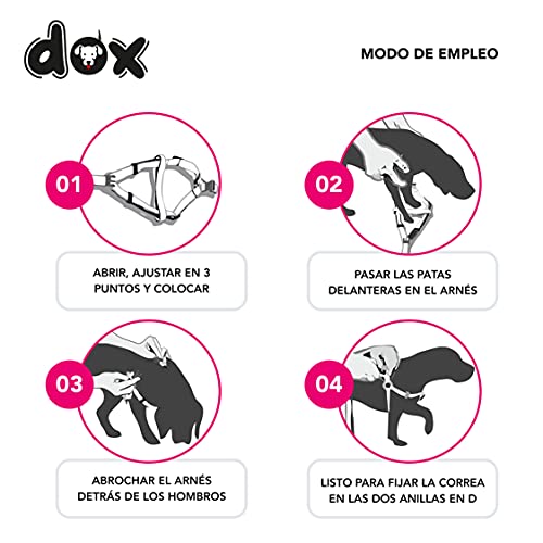 DDOXX Arnés Perro Step-In Air Mesh, Ajustable, Acolchado | Muchos Colores & Tamaños | para Perros Pequeño, Mediano y Grande | Accesorios Gato Cachorro | Rosado Pink, M