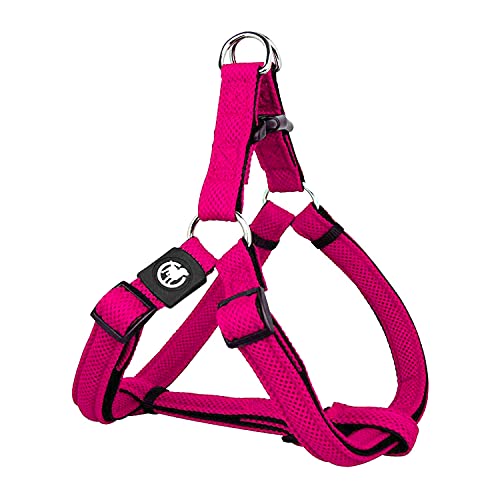 DDOXX Arnés Perro Step-In Air Mesh, Ajustable, Acolchado | Muchos Colores & Tamaños | para Perros Pequeño, Mediano y Grande | Accesorios Gato Cachorro | Rosado Pink, M