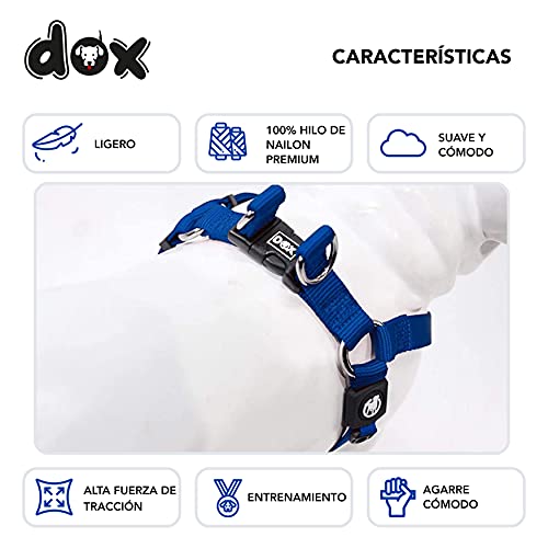 DDOXX Arnés Perro Step-In Nylon, Ajustable | Muchos Colores & Tamaños | para Perros Pequeño, Mediano y Grande | Accesorios Gato Cachorro | Azul, XXS