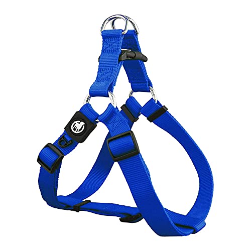 DDOXX Arnés Perro Step-In Nylon, Ajustable | Muchos Colores & Tamaños | para Perros Pequeño, Mediano y Grande | Accesorios Gato Cachorro | Azul, XXS