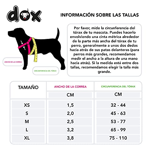 DDOXX Arnés Perro Step-In Nylon, Ajustable | Muchos Colores & Tamaños | para Perros Pequeño, Mediano y Grande | Accesorios Gato Cachorro | Rosado Pink, M