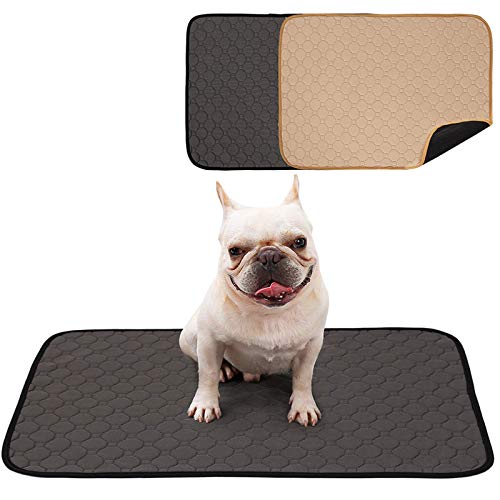 Decdeal Almohadillas para Orina para Perros Absorbentes Impermeables Esteras de Entrenamiento para Mascotas Pañales Reutilizables Lavables para Gatos Cachorros Conejos （S 23 * 33cm）