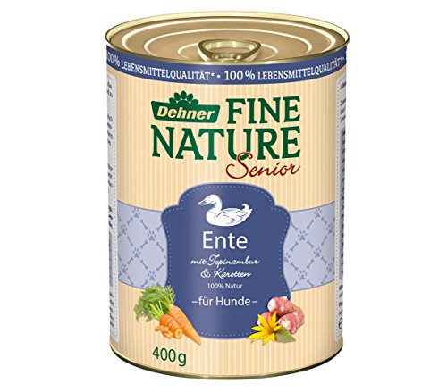 Dehner Comida para Perros Fine Nature Senior, Calidad alimentaria, Pato