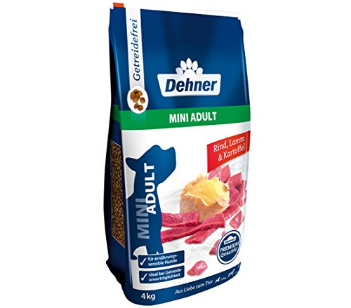 Dehner Premium Comida Seca para Perros para Adultos, Vacuno y Cordero con Patata, 4 kg