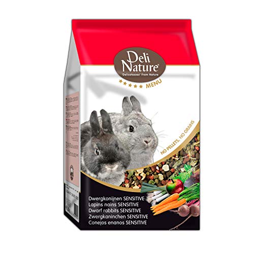 Deli Nature, 5 * Menú Conejos Enanos Sensibles, 2.5 kg