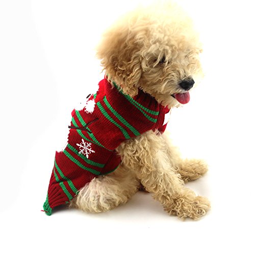 Delifur - Jersey para perro, diseño con muñeco de nieve, Navidad, Año Nuevo (ropa para perros)