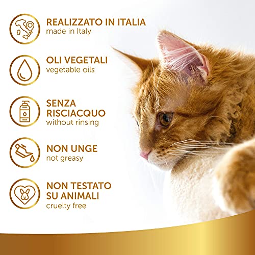 Desenredante y Desodorante para Gatos, 250ml - Acondicionador Natural Spray, Afloja Nudos, Suaviza el Pelo y Perfuma - No Requiere Aclarado y Agua - Apto para Todo Tipo de Pelo, Línea 101