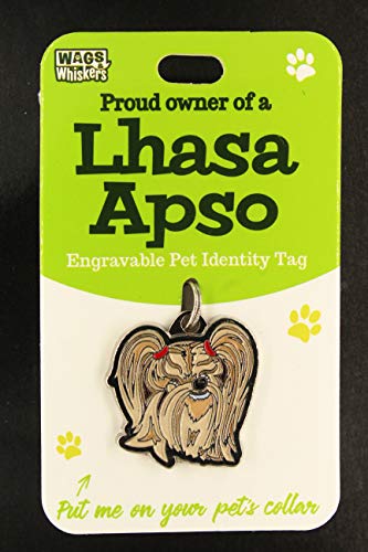 DESIRABLE GIFTS LHASA APSO WAGS & WHISKERS etiqueta de mascota para perro no puedo grabar este artículo