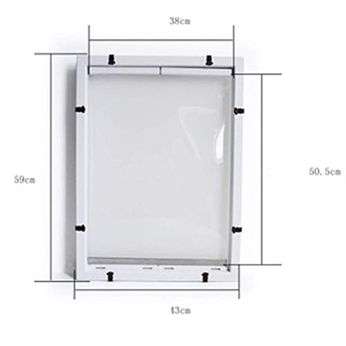 DGHJK Big Dog Door Extra Large Pet Hole Door Perro Grande Dentro y Fuera de la Puerta Hole White 59 * 43 * 5cm