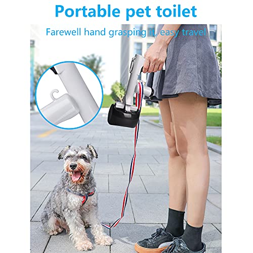 DINGC Recogedor de Caca para Perros, Portátil Recogedor Gatos con Poo Bolsa Dispensador, Recogedor Cacas Gato Pet Pooper Scooper para Perros y Gatos de Interior al Aire Libre (Negro)