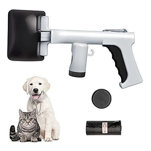 DINGC Recogedor de Caca para Perros, Portátil Recogedor Gatos con Poo Bolsa Dispensador, Recogedor Cacas Gato Pet Pooper Scooper para Perros y Gatos de Interior al Aire Libre (Negro)